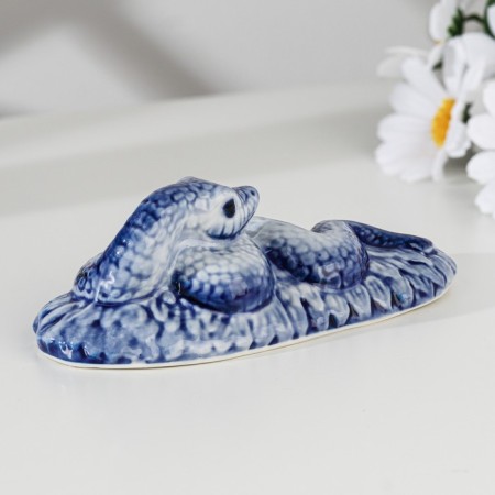 Souvenir "Snake on the lawn", Gzhel, 13x6x5 cm-4