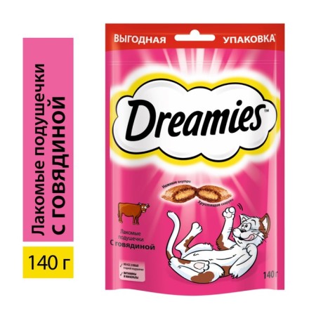 Dreamies treat for cats, beef, 140 g