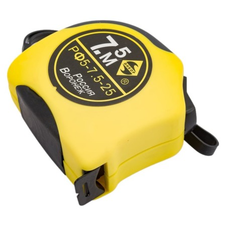 Roulette Encor "velor" 10103, rubberized plastic, steel tape, 7.5 m x 25 mm-3