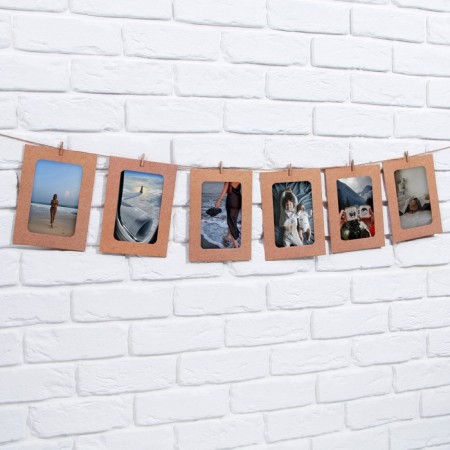 Girland for photos with clothespins "Kraft", 6 pcs.-3