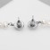 Earrings with pearls "bead" peak, color silver