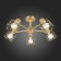 Ceiling EVOLUCE lamp. Sle110402-05. Stelitto. 5x40 watts, E27, 68x68x35 cm, golden color, light wood