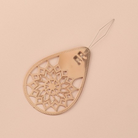 N webrew, openwork, 6 × 2.8 cm, bronze color