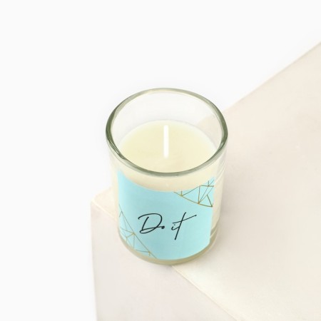 Interior candle in a glass "for you", size 6x5x5cm, mix-3