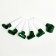 Carnival tongue "Holiday", set of 6 pcs., Green color