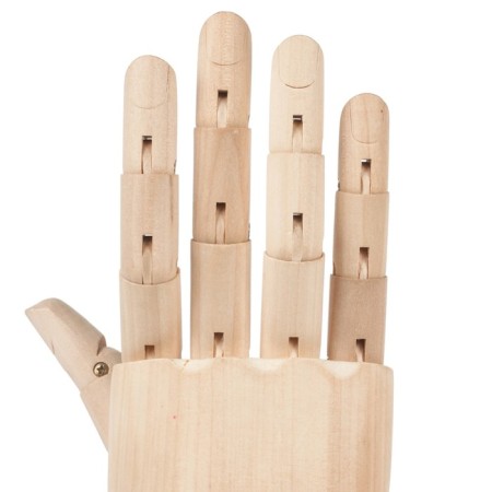 Wooden figure "Anatomical details: left male hand", height 30 cm, brauberg-13