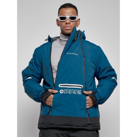 Ski costume male winter, size 56, blue color-10