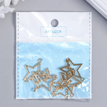 Decor for creativity Metal "Fairy and Star" gold 2.6x2.5 cm-3