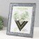 Photo frame plastic 20x25 cm "Weaving" dark gray with striped stroke 29.6x24.6x1 cm