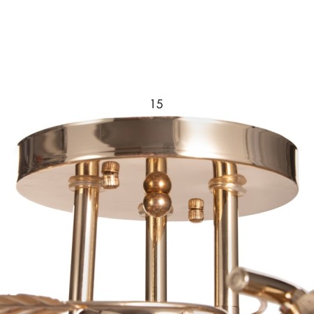 Aleste chandelier 3x60W E27 gold 52x52x23cm-4