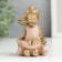 Souvenir Polystone "Baby in a pink dress with sparrow in the hem" 7.5x4x4x5 cm