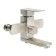 Zein bath mixer, square, short surge, with a shower set, stainless steel. Steel, satin