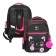 School backpack, 40 x 33 x 19 cm, ergonomic back, stavia "muzzle", black/pink