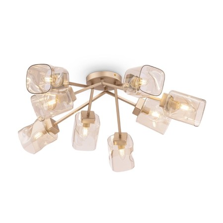 Freya FR5095CL-08G ISABELLA, 820x820x250 mm ceiling lamp, E14, 8x40W, matte gold