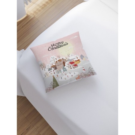 Decorative pillowcase "Morning at Christmas", on a zipper, size 45x45 cm