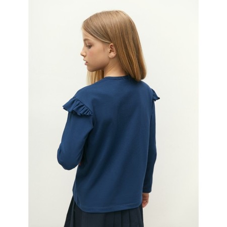 Longsliv children's amrobaby ruffle, height 128 cm, blue color-11