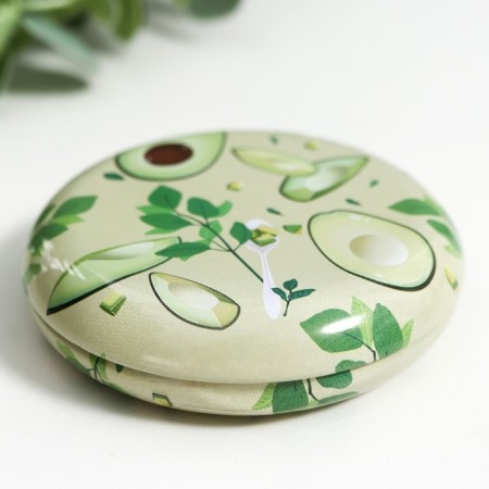Casket Metal round "Fruits and vegetables" Packing 12 pcs 1.8x7x7 cm-6