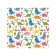 Organizer in a bath on suction cups "Color dinosaurs", for storing toys and trifles, size 33x39 cm