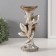 Polystone candlestick for 1 candle "Owl on a tree with mirror leaves" 11.5x9x24.2 cm