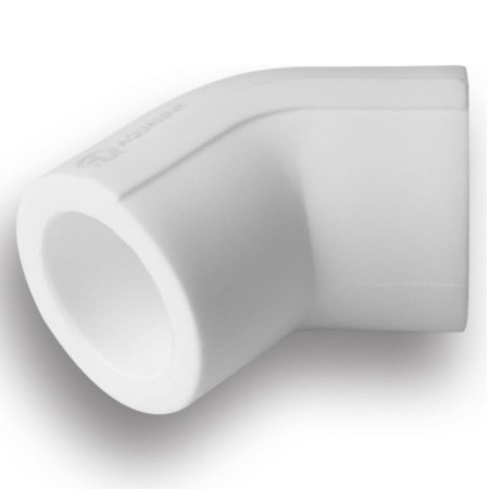 Aqualink square, polypropylene, d = 20 mm, 45 °-4