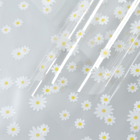 Film for flowers "Margarita" white+yellow 0.7 x 8.2 m, 40 mkm-1