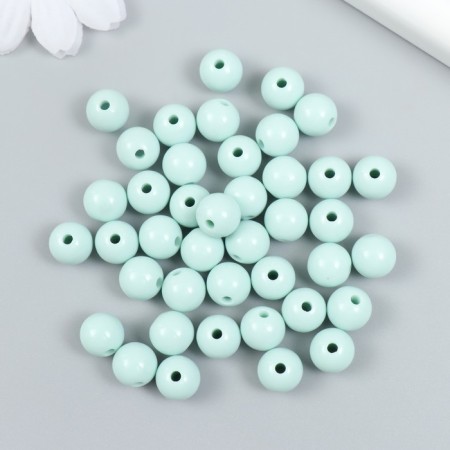 Plastic beads "gray-blue" glossy set 25 grams d = 1 cm-1