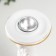 Polystone candlestick for 1 candle "lush sheet" white 21.5x9x9 cm