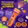 Projector-Funder "terrible stories", light, color orange
