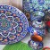 Largan Rishtan ceramics "Flowers", 36 cm, blue