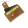 Cartholder on the button, brown color