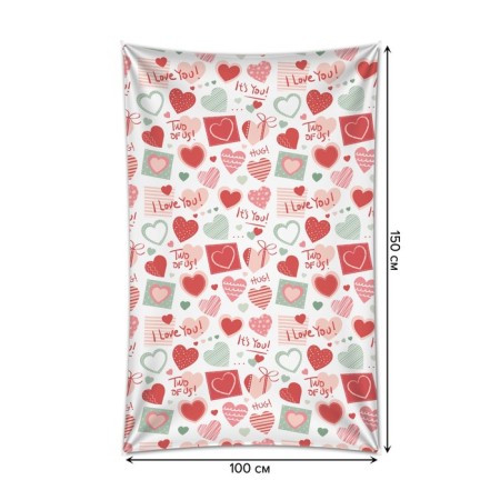 Decorative panel with photo printing "I love you", vertical, size 100x150 cm-1