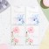 Set of mini -postcard "Flowers - 1" Pink background, 33 pieces, 7.5x10.5 cm