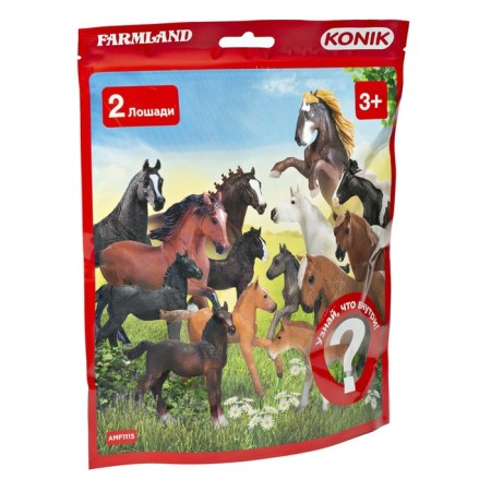 Konik figures “Horses with foals”, 2 pcs, mix