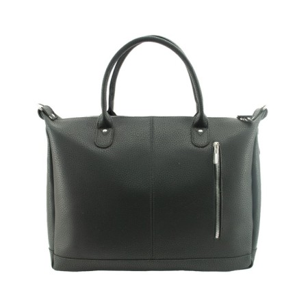 Portfolio, genuine leather, black 45x40x12 cm-1