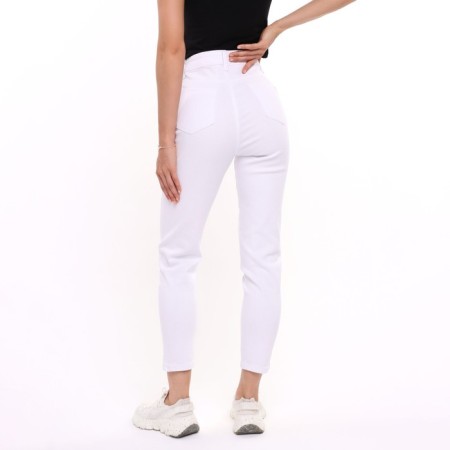 Women's jeans shortened, white color, size 44 (27)-3