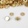 Installation button, alpha (S-shaped), d = 10 mm, gold color
