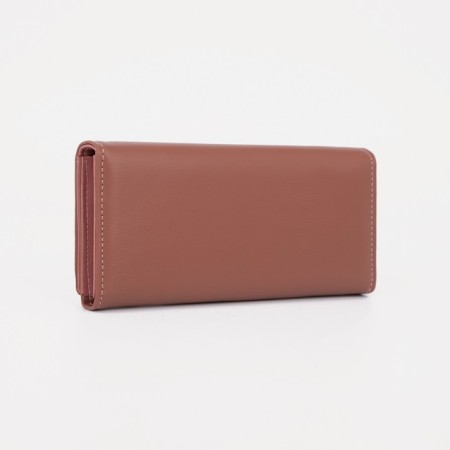 Women's wallet on magnet, pink color-1