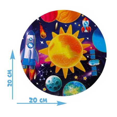 Round puzzle in the metal box "Cosmos", 44 details-1