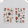 Stickers for creativity PVC "Red Flowers" set 2 sheets 10x15 cm