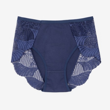 Panties female slips, dark blue color, rr 50-52