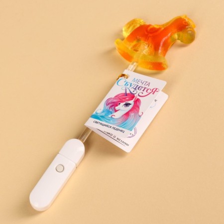 Lollice "Dream" will come true on a luminous stick, without sugar, 30 g.-3