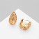 Earrings Metal "Chord" drop with a pattern, color gold