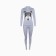Women's thermal underwear (jumper, leggings) print wolf, light gray color, size 44