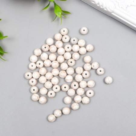 Beads for creativity plastic "Marble. Bezh" d = 0.8 cm set 20 g-1