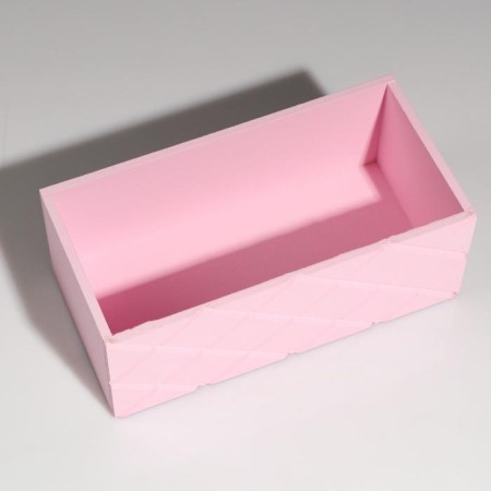Wooden Kashpo "Hellas Big, Glass", Pink, 25 × 12.5 × 10 cm-2