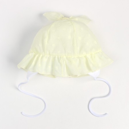 Baby hat, yellow color, size 48-50-2