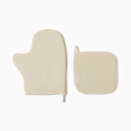Set of kitchen. Ethel Home col. Dairy, mittens-seging 18x29 cm, take 19x19 cm, 100%-2