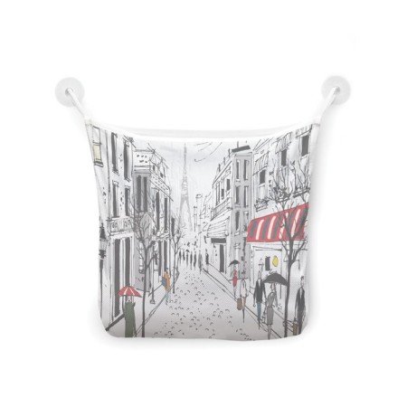 Organizer in a bath on the suction cups "Rainy Paris", for storing toys and trifles, size 33x39 cm-2
