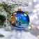 Christmas tree toy ball "Christmas Night", 80 mm, glass, manual painting