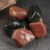 Bath stone "duet", "red-black", raspberry quartzite and olivin box 10 kg